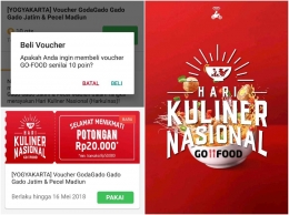 Hari Kuliner Nasional Go-Food menawarkan banyak voucher potongan harga (dok. pri).