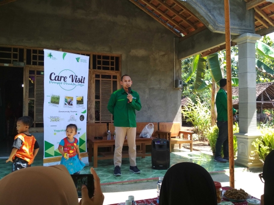 Doc.Pribadi/sambutan salah satu aktivis dompet duafa diikuti sambutan gtuan rumah setelahnya.