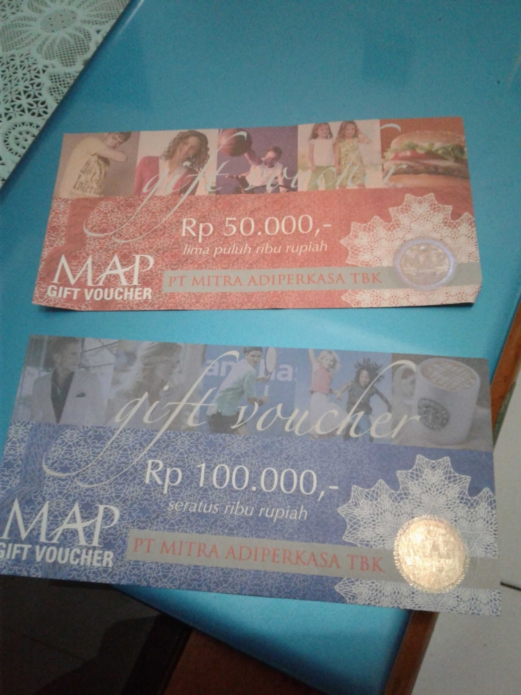 voucher map untuk traktiran (sumber: dokumentasi pribadi)