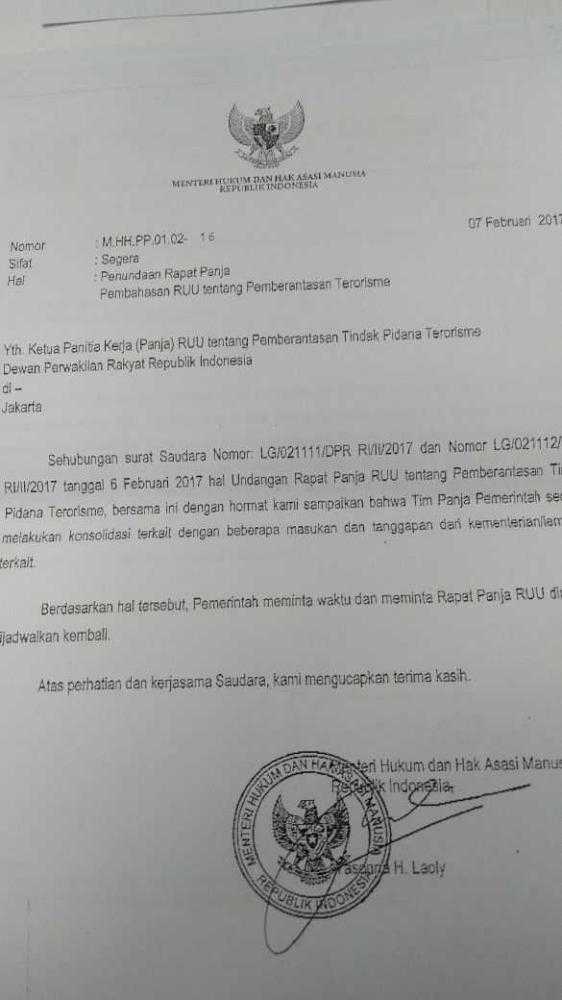 Laporan rapat Pansus tentang kendala pembahasan RUU (dokumen)/Harja Saputra