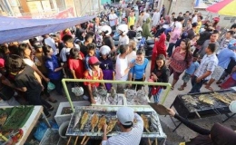 Suasana Pasar Ramadan di Tanjunguma, Batam. | Dokumentasi Tribun Batam.