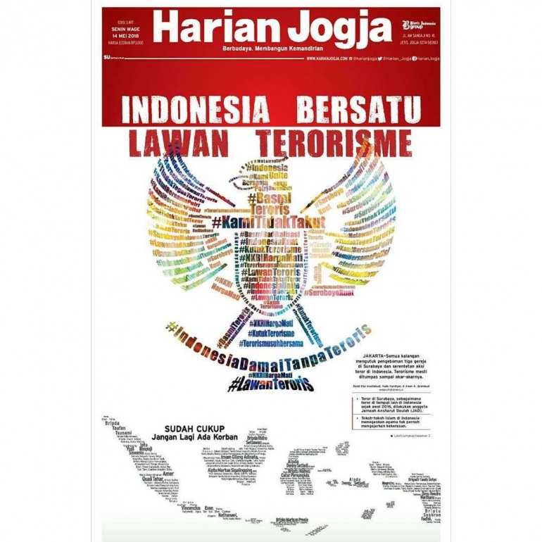 Mengkaji Cover Majalah Harian Jogja Tanggal 14 Mei 2018
