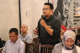 Diskusi publik dengan tema 'Ekonomi Kreatif: Peluang dan Tantangan' yang dilaksanakan di Diskusi Kopi, Jakarta, Kamis (17/05/2018). 