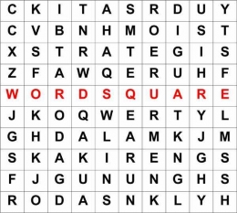 Ilustrasi Word Square (Sumber: www.korpusdata.com)