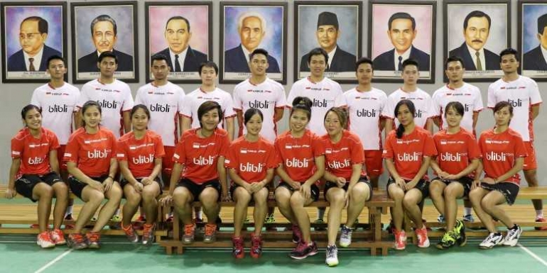 Tim Piala Thomas dan Uber Indonesia 2018| Sumber: juara.bolasport.com
