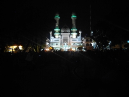 Masjid Agung Jami' Malang pada Malam Hari, Foto dokpri