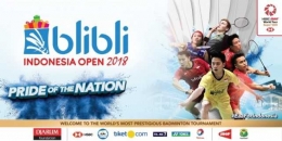 Salah satu e-flyer Indonesia Open 2018 (dok. blibli)