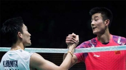 Kento Momota usai mengalahkan Chen Long di final Piala Thomas 2018/foto dari http://www.badmintonplanet.com