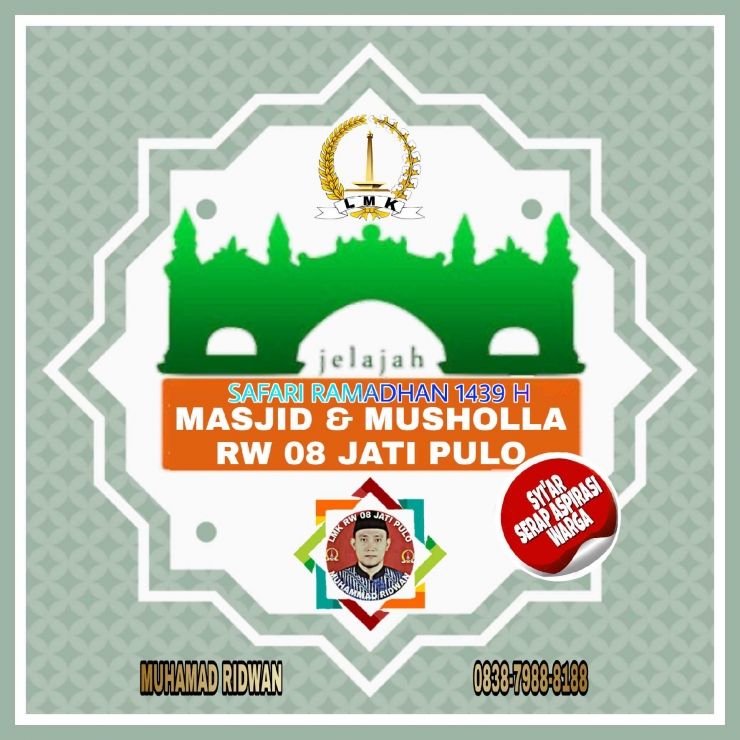 Infografus LMK 08 Jati Pulo Muhamad Ridwan Jelajah Safari Ramadhan 1439 H Masid & Musholla di RW 08 Jati Pulo 
