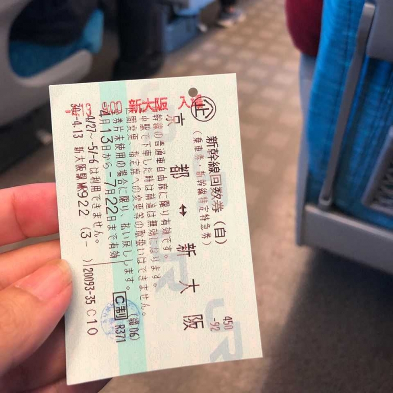 tiket Shinkansen (dokumentasi pribadi)