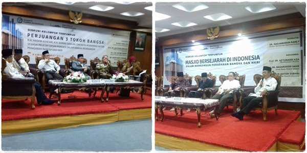 Diskusi Kelompok Terpumpun tentang Tiga Tokoh Bangsa (kiri) dan Masjid Bersejarah (kanan)/Dokpri