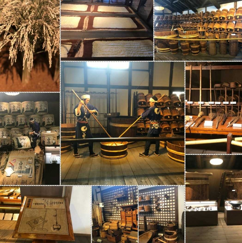 Beberapa Replika dari proses pembuatan Sake (dokumentasi pribadi)