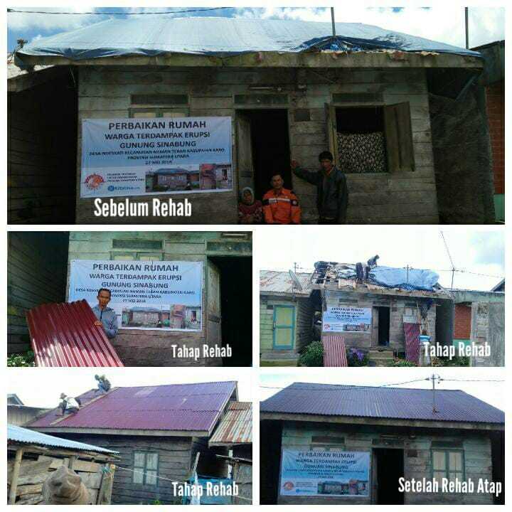 Rumah Nek Iting sebelum dan sesudah rehab (dok. Mahasiswa Univa Al Washliyah Medan - 28 Mei 2018)