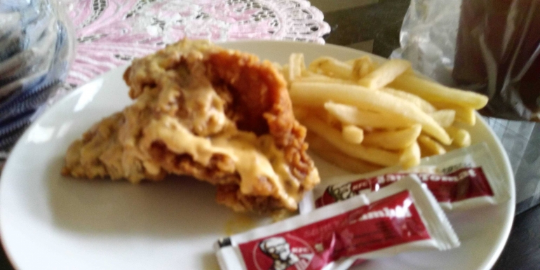 Chicken Salted Egg dari KFC Source: dok. Pribadi