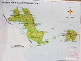 Peta Provinsi Kepulauan Bangka Belitung (Dok. Pribadi)