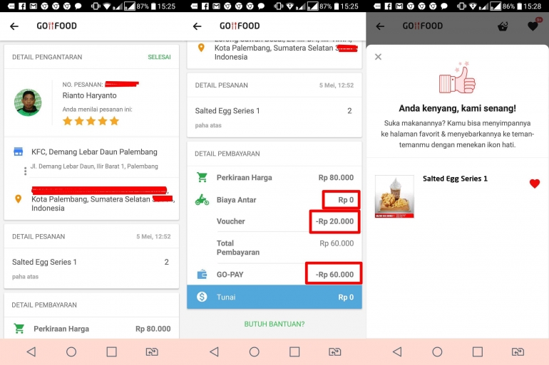 Screenshot Invoice Gojek Source: dok. Pribadi