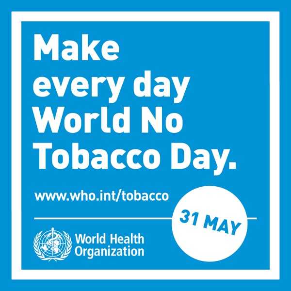 Secara global, 31 Mei diperingati sebagai Hari Anti Tembakau Internasional (www.who.int)