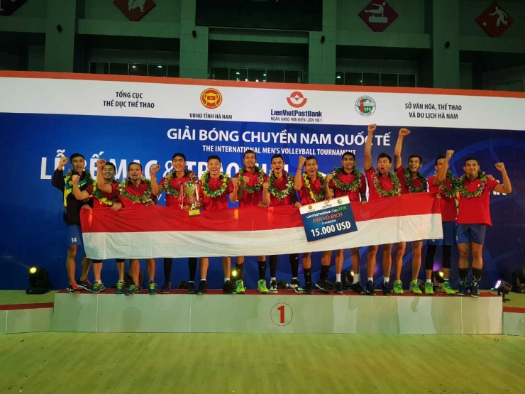 Timnas Voli Putra Indonesia juara di Turnamen Lien Viet Post Bank| Dokumentasi PBVSI