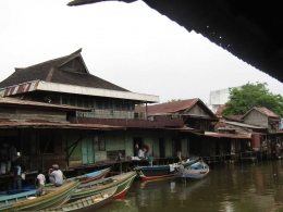 Suasana Kampung Baras Muara Kalayan Dipotret Dari Belakang Rumah Warga (Dokpri)
