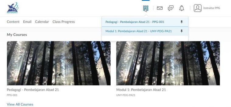 Brightspace Software E Learning Bagi Guru Peserta Ppg Dalam