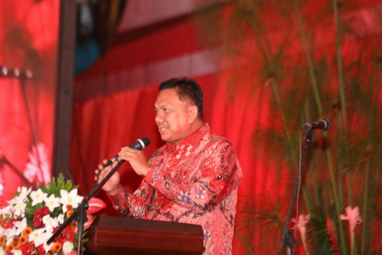 Gubernur Sulawesi Utara Olly Dondokambey menyampaikan pencapaian Sulut dalam masa pemerintahannya | Sumber: Humas Sulut