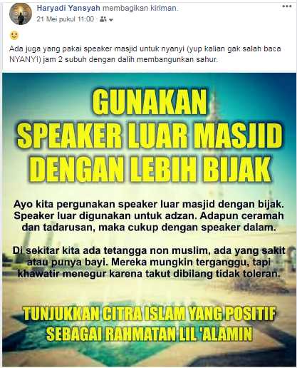 Tolong Berhentilah Membangunkan Orang Lain untuk Sahur oleh Haryadi