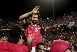 Striker Timnas Mesir, Mohamed Salah (Foto: AP/Nariman El-Mofty)