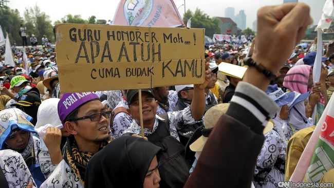 Pilu Guru Honorer (dok.cnnindonesia)