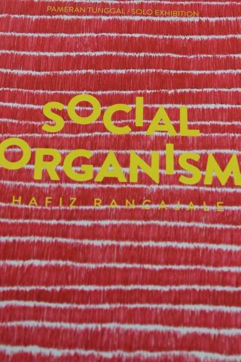 Katalog pada pameran Social Organism diambil dari karya berjudul Pada Teks Yang Bersuara (foto oleh Joko Dwi)