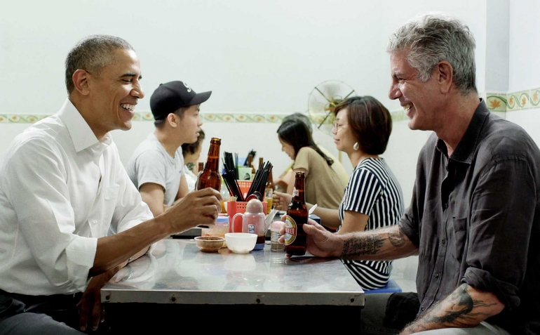 Makan mie bersama Obama di Hanoi Vietnam (dok people.com)