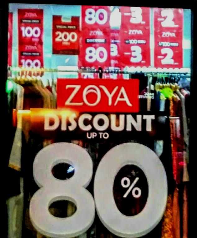 Diskon menarik dari produk Zoya/dokumentasi pribadi