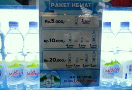 Promo dari produk air mineral/dokumentasi pribadi
