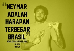 Neymar menyambut Piala Dunia keduanya. Sumber foto: Twitter @FIFAWorldCup (dengan penyuntingan mandiri). 