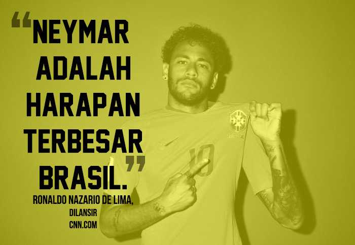 Neymar menyambut Piala Dunia keduanya. Sumber foto: Twitter @FIFAWorldCup (dengan penyuntingan mandiri).