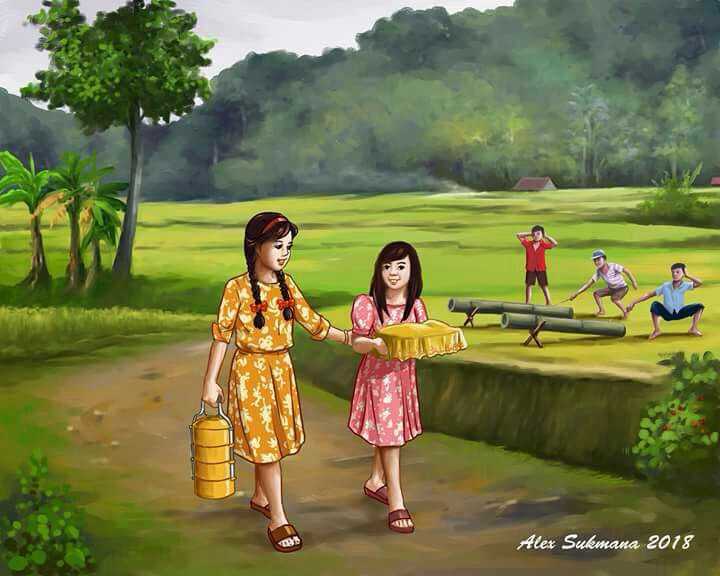 Gambar: Alex Sukmana. Maaf gambarnya malah hantaran lebaran di kampung. 