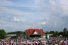 Suasana shalat Idulfitri di Belakangpadang, Batam. | Dokumentasi Pribadi