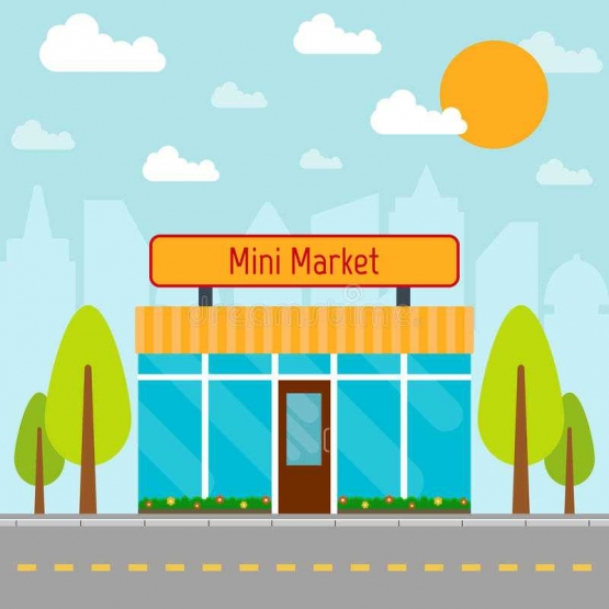 Ilustrasi minimarket (Sumber: www.dreamstime.com)