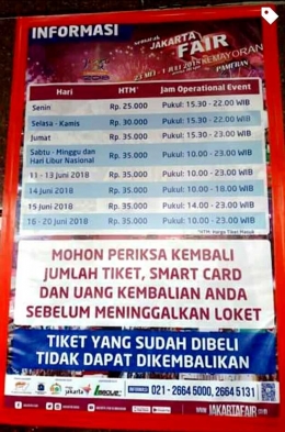 Informasi harga tiket dan jam operasional Jakarta Fair 2018