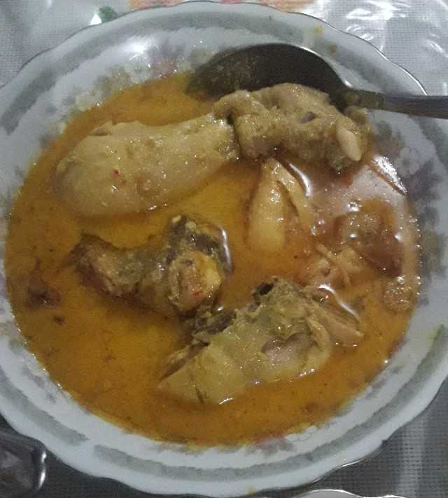 Opor ayam pun kemudian siap diangkat (dokpri)