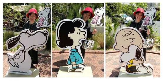 Hahaha .... Aku bisa memeluk Snoopy di Roppongi dan berfoto dengan nya, bersama teman2nya