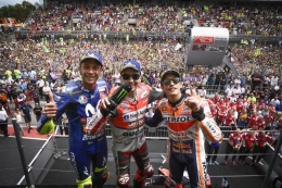 Tiga pabrikan di podium catalunya (dok.motogp.com)