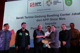 Serah Terima Bowling Center APP Sinar Mas kepada Pemprov Sumatera Selatan | dok. APP Sinar Mas