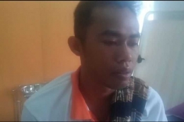 Riko Saputra, penumpang selamat KM Sinar Bangun yang tenggelam di Danau Toba, Sumatera Utara, Senin (18/6/2018).