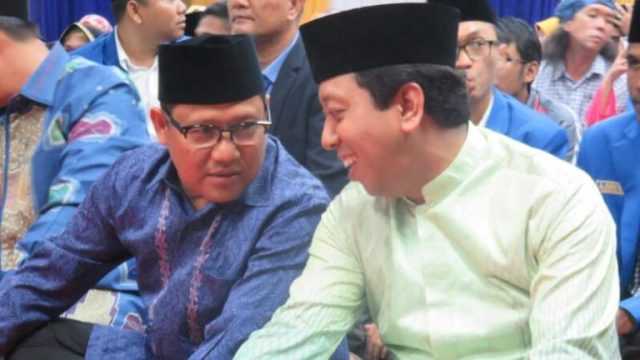 Ketum PKB Muhaimin Iskandar (Cak Imin) dan Ketum PPP Romahurmuziy (Romi). Foto:Nusantaranews.co