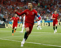 Teriak gembira Cristiano Ronaldo kala menjebol gawang Spanyol/www.sportsnet.ca