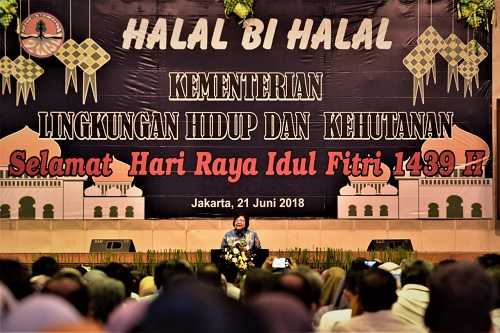 Dua Pesan Penting Menteri LHK pada Halal Bi Halal Idul Fitri 1439 H (dok/Humas KLHK)