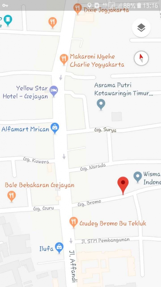 Sumber/googlemap: Gejayan Yogyakarta