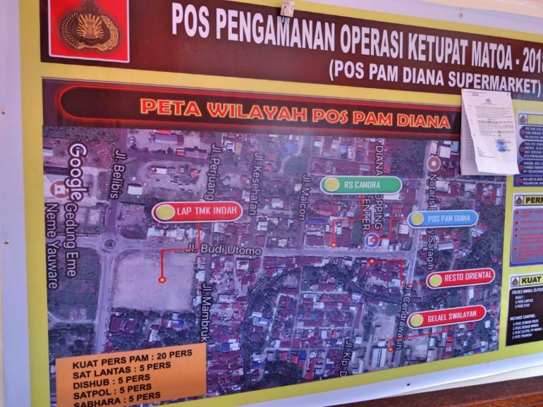 Area Pengawasan Pos Diana Supermaket. Dok:Pribadi