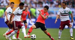 aksi pemain Meksiko (jersey putih) saat melawan Korea Selatan / fifa.com