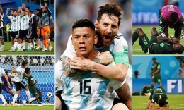 Sejumlah momen yang mewarnai pertandingan Argentina kontra Nigeria/gambar dari Dailymail.co.uk